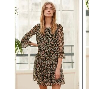 CLAUDIE PIERLOT Rafia Floral Dress size 34
